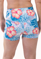 Figueira Women's Swim Hotpants – Teal Blue Print, image 2