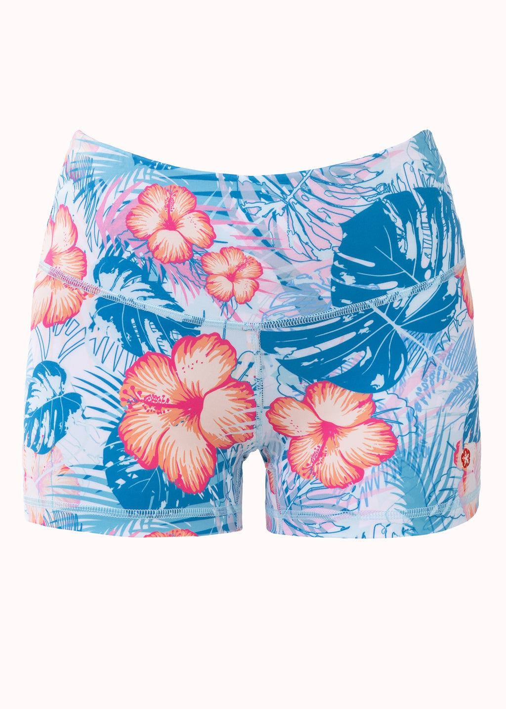 Figueira Women's Swim Hotpants – Teal Blue Print, image 5