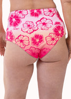 Branca Women's High-Waist Sport Bikini Bottom – Bright Pink Print, image 2