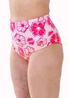 Branca Women's High-Waist Sport Bikini Bottom – Bright Pink Print, image 3