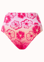 Branca Women's High-Waist Sport Bikini Bottom – Bright Pink Print, image 6