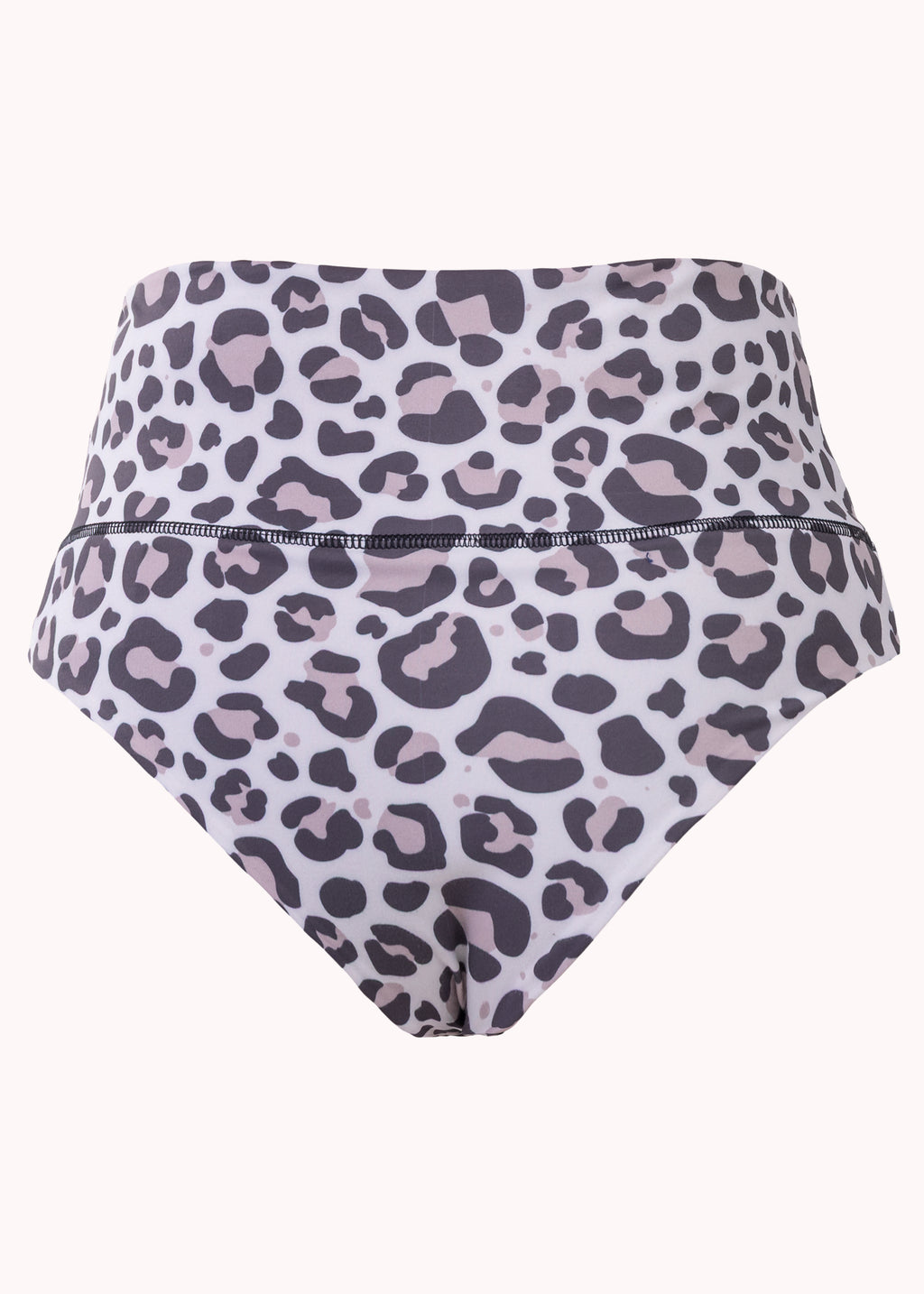 Branca Women's High-Waist Sport Bikini Bottom – Light Beige Print, image 6