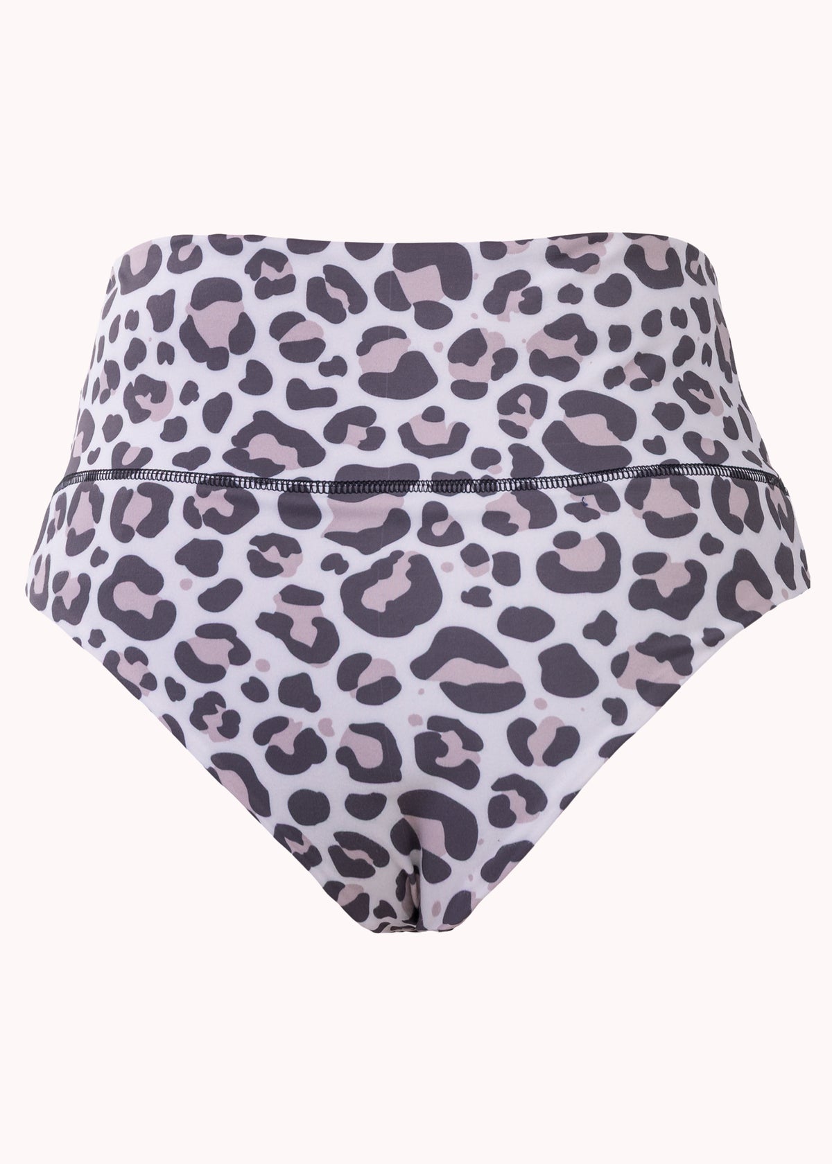 Branca Women's High-Waist Sport Bikini Bottom – Light Beige Print, image 6
